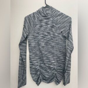 Athleta Fastest Track Asymmetric Zip Neck Pullover